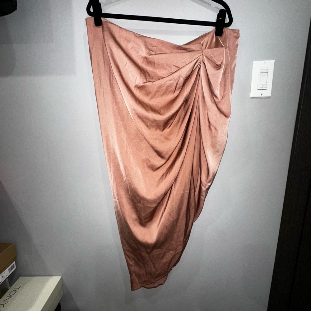 Elegant Peach Draped Skirt